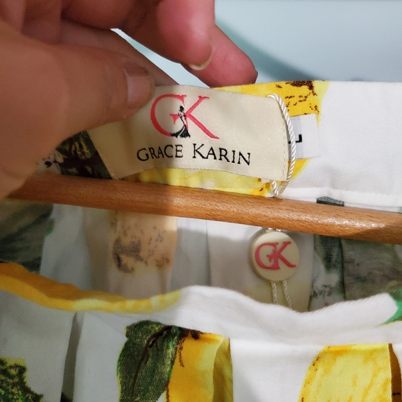 50's fit and flare skirt with lemons - Picture 3 of 4